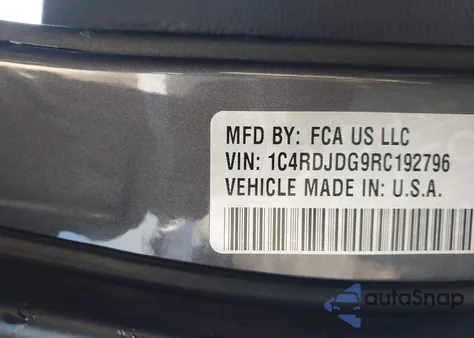 2024 Dodge Durango Gt Plus Awd из США, поврежденный, VIN 1C4RDJDG9RC192796